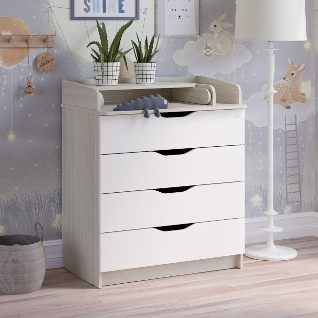 АТОН Комод Сириус-2 "Loft" 804, шимо светлый-белый АТОН Комод Сириус-2 "Loft" 804, шимо светлый-белый